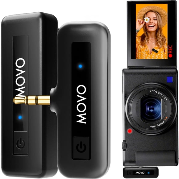 Micrófono inalámbrico con minicámara Movo para grabación de vídeo