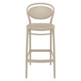 thumbnail image 4 of Compamia Marcel Contemporary Resin Indoor/Outdoor Bar Stool Taupe, 4 of 5