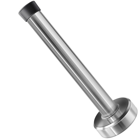 KOLAKO Door Stopper, Extra Long Door Stop for Wall Stainless Steel, Silver Doorstop Rubber End 6 Inch Wall Protector