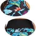 thumbnail image 5 of XIAONU Womens Floral Print Racerback High Waist Bikini Set Sleeveless Crew Neck Two Piece Swimsuit Stretchy Tropical Beach Swimwear, 5 of 6