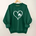 thumbnail image 1 of Xuyuer Women's St. Patrick's Day Green Long Sleeve Sweatshirt Funny Casual Irish Shirt, 1 of 6