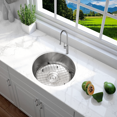 thumbnail image 3 of KBFmore Classic 18 inch 18 Gauge Round Undermount Single Bowl Kitchen Sink with Strainer and Grid, 3 of 11