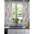 thumbnail image 2 of Vintage Spring Floral Sheer Curtains 39 Inch Length 2 Panels Set for Living Room/Bedroom, Botanical Summer Pink Green Kitchen Curtains Grommet Semi-Sheer Curtains Drapes Window Treatments 27.5"x39"x2, 2 of 7