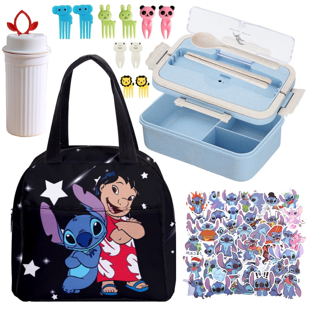 Stitch Children's Lunch Box Travel Lunch Box with Dividers Breakfast Box For Boys Girls