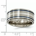 thumbnail image 6 of Edward Mirell Titanium w/Argentium Sterling Silver Anodized 10mm Band, 6 of 7