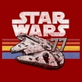 thumbnail image 2 of Men's Star Wars Millennium Falcon 77' Vintage Stripes Graphic Tee Red 2X Large, 2 of 5