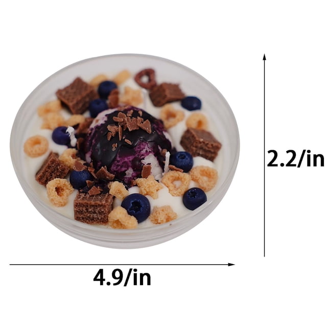 onlyliua ¡ Ofertas de Liquidación de Hoy Prime! Vela con Aroma a Donut de Cereal Vela con Aroma a Helado de Naranja y Fresa Tazón de Cereal Simulado Cera de Soja