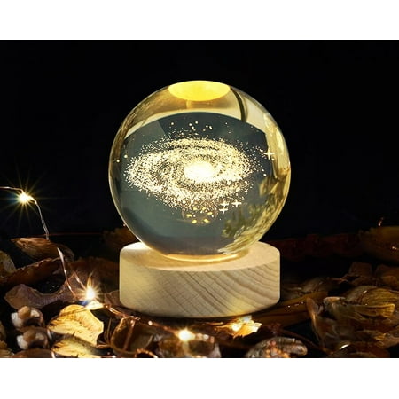 

Mesmerising Crystal Space Globe Lamp Warm Light Solar Lamp Galaxy Lamp Moon Lamp Night Lighting Space Idea Decor Space Gift