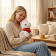 thumbnail image 5 of Stuffed Animals Plush Toys Soft White Lamb with Red Scarf Cute Animal Plushie for Kids Toddlers Birthday Gift Decorative Pillow Toy 20cm D, 5 of 6