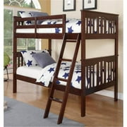 Franklin Bunk Bed Twin Over Twin in Walnut Finish