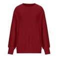thumbnail image 3 of Plus Size Womens Fashion Sweaters Cable Knit Crewneck Shirts Thermal Warm Long Sleeve Pullover Tops, 3 of 5