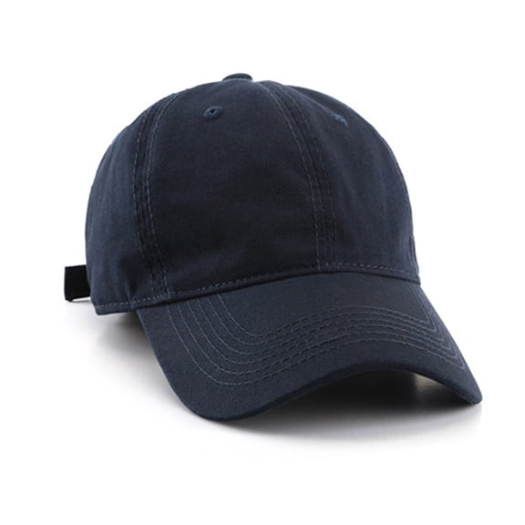 Classic Low Profile Cotton Hat Men Women Baseball Cap Dad Hat Adjustable Unconstructed Plain Cap - navy blue