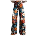thumbnail image 2 of High Waisted Jeans For Women Straight Leg Floral Print Fashion Elastic Denim Pants Lightweight Workwear Classic Jeans Trousers Navy XXXXL, 2 of 5