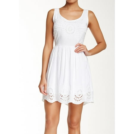 Socialite - Socialite NEW White Womens Size Large L Embroidered Sheath ...