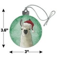thumbnail image 7 of Fa La La La Llama Christmas Santa Hat Acrylic Christmas Tree Holiday Ornament, 7 of 7