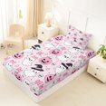 thumbnail image 2 of Manfei Cartoon Halloween Twin Fitted Sheet,Fall Thanksgiving Print Bedding,2 Pieces,1 Fitted Sheet and 1 Pillowcase, 2 of 6