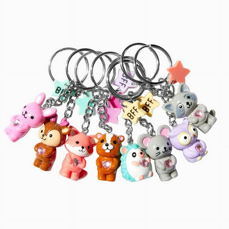 Claire's BFF Ring Woodland Animals Keychains Set for Girls, Cute
