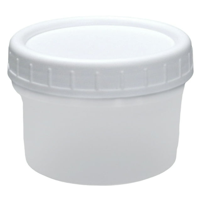 Contenants en Plastique de 4 Oz avec Couvercles, Contenants de Préparation de Repas à Capuchon Torsadé, Contenants de Rangement pour Aliments Réutilisables, Va au Lave-Vaisselle, au Congélateur, Hermétique, Va au Micro-Ondes et au Lave-Vaisselle, Pot à Emporter, 1 Paquet (Blanc, 120 ml)