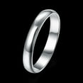 thumbnail image 2 of 3mm Wedding Band Sterling Silver Women Men Ring Ginger Lyne Collection, 2 of 6