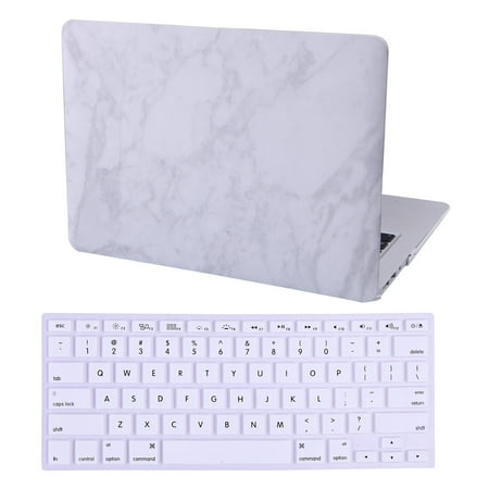 Hde Macbook Air 13 Case Hard S Cover Designer Print Keyboard Skin Fits 3 Inch Mac Notebook Model A1369 A1466 White Marble