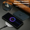 thumbnail image 3 of Detachable Magnetic Phone Cases Compatible with Samsung Galaxy S25, Case with Card Holder, Support Magnetic Wireless Charger, Classic PU Leather Kickstand Wallet Phone Cover, Blue, 3 of 5