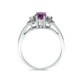 thumbnail image 3 of 1 1/4ct Oval Amethyst & Diamond Ring 14K White Gold, 3 of 4