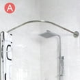 thumbnail image 4 of Barra de cortina de ducha curva Barra de ducha ajustable de 30 a 51 pulgadas de acero inoxidable resistente a la corrosión 70-95 X 70-95 CM, 4 of 9