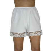 Underworks Pettipants Cotton Knit Culotte Slip Bloomers Split Skirt 4-inch Inseam