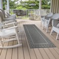 thumbnail image 6 of Ottomanson Jardin Bordered Design 3x7 Non Shedding Indoor Runner Rug, 2'7" x 6'11", Light Gray, 6 of 10