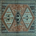 thumbnail image 1 of Ahgly Company Indoor Square Persian Light Blue Traditional Area Rugs, 7' Square, 1 of 4