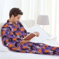thumbnail image 5 of KLL Halloween Black Cats Sleepwear Mens Flannel Pajamas,Long Cotton Pj Set, 5 of 7