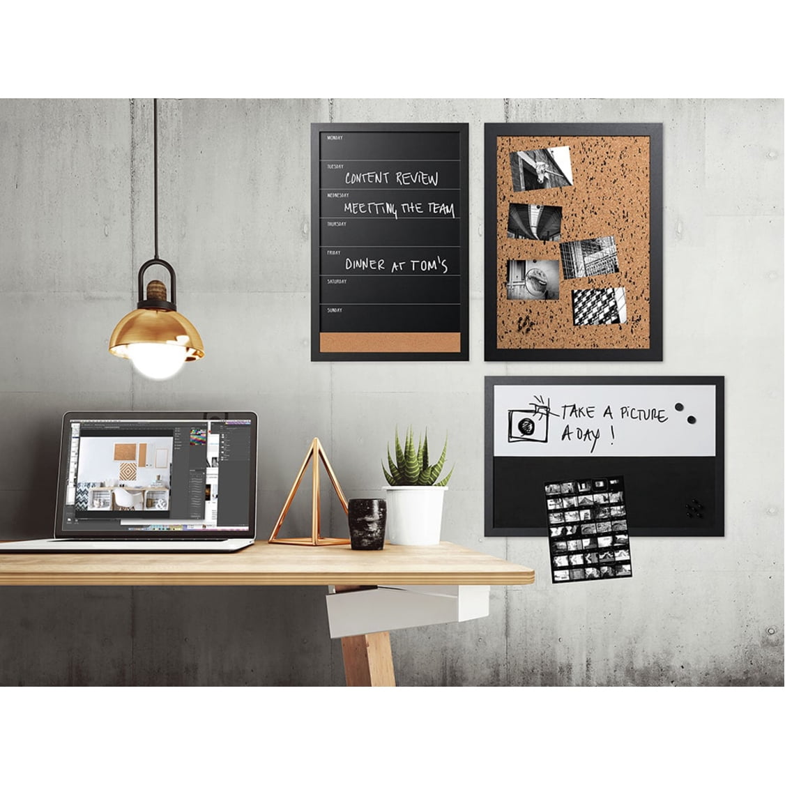 MasterVision Speckled Black Natural Cork Board