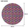 thumbnail image 6 of Colorful Strawberry Plants Fruit Checkered Round Tablecloth 60"x60",Wrinkle Wipeable Table Cloth for Kitchen Dining Room Picnic Patio Party, 6 of 6