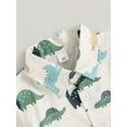 thumbnail image 5 of Arvbitana 6M-4T Infant Baby Boys 2Pcs Summer Outfits Dinosaur Print Short Sleeve Lapel Button Shirt + Elastic Shorts Sets for Toddler Formal Wear Clothes, 5 of 8