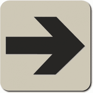 

Arrow Sign - Styrene-Taupe / Black (1 Unit)