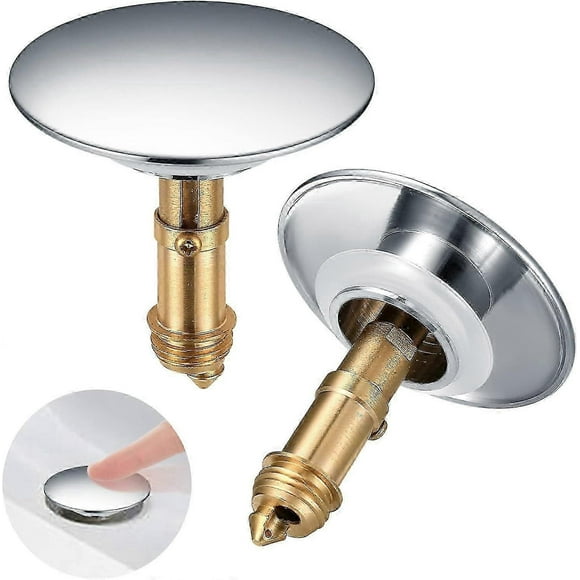 The Pop-Up, Click-Clack Diskhopproppar - Brass, Chrome Diskhoppropp For The Kitchen, Bathroom,