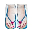 thumbnail image 1 of Chaussettes de Course Cachées à Imprimé Manucure 3D pour Femmes, Coupe Basse, Design Décontracté et Original, 1 of 1