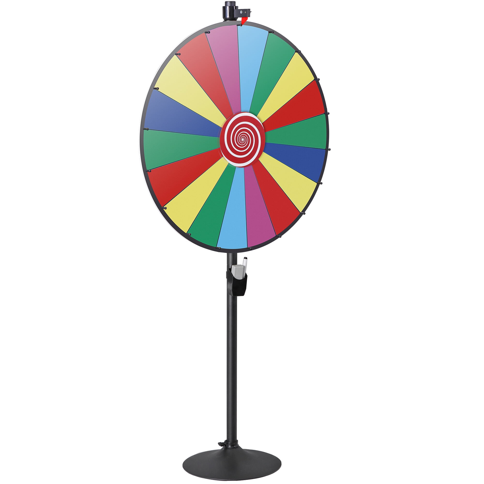 ZENY 36" Prize Wheel with Dual Use Stand Customizable Fortune Wheel for Tabletop & Floor 18 Slots