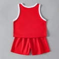 thumbnail image 4 of Ensemble Garçon Rouge Débardeur Sans Manches + Shorts Tenue d'Été Garçon 9-10 Ans, 4 of 4
