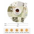 thumbnail image 6 of 15 Inch Round Placemats Set of 6, Spring Floral Non Slip Heat Insulation PP Table Mats, Yellow Flowers Botanical Patchwork Grid Bohemia Washable Place Mats for Kitchen Dining Party Table Decor, 6 of 7