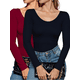 thumbnail image 1 of Set 2 Blusas Mujer Manga Larga Interior Térmico Invierno Dama UNITALLA, 1 of 9