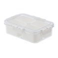 thumbnail image 3 of Contenedor de comida con compartimento, bandeja para servir, caja de condimentos portátil multiusos, contenedor de aperitivos para armario de cocina, 4 rejillas, 3 of 8