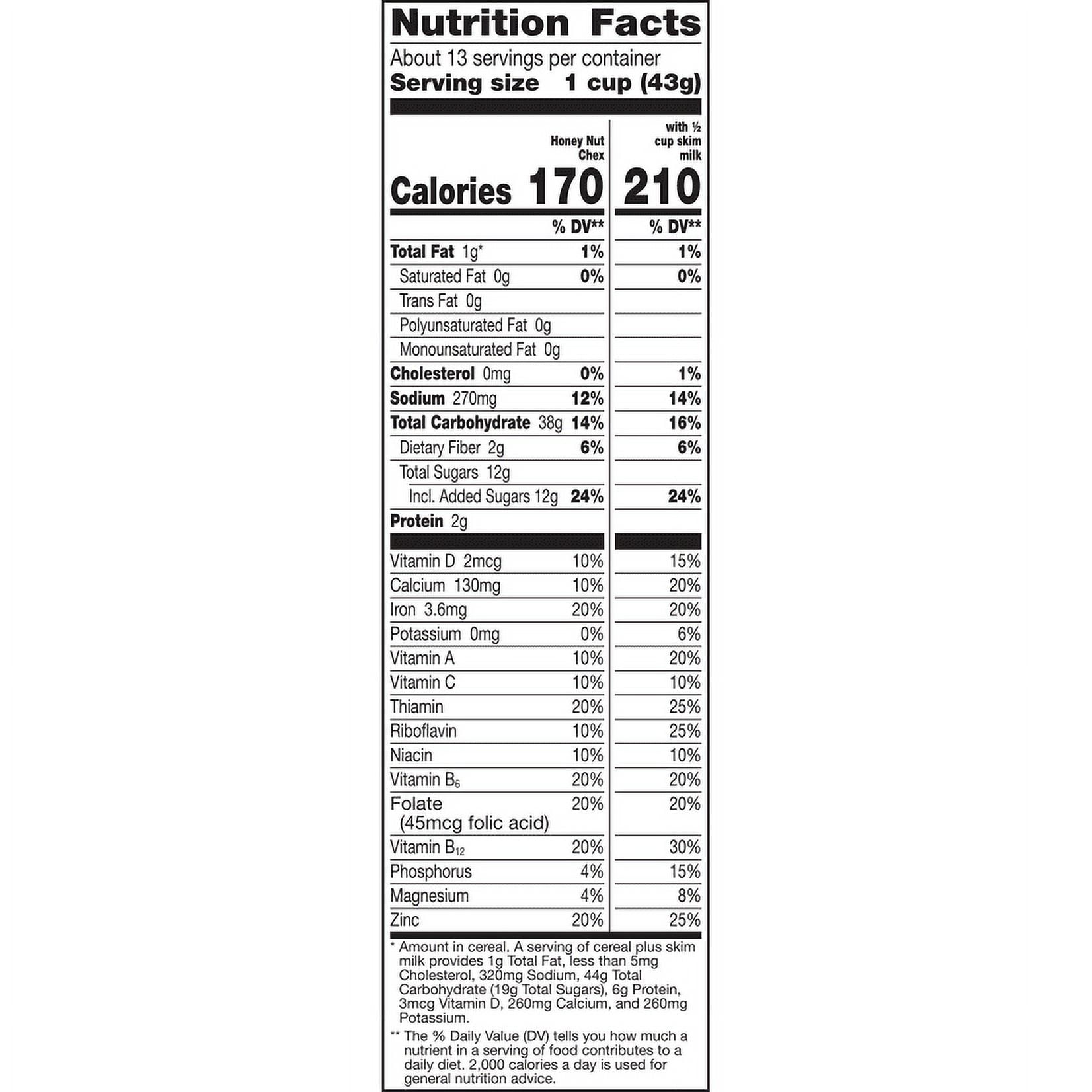 Chex Breakfast Cereal, Honey Nut, Gluten Free, 20.3 oz