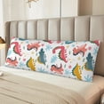 thumbnail image 6 of Picia Dinosaur Body Pillow Cover - Super Soft Microfiber 20x54 Body Pillow Case - Envelope Closure, Wrinkle, Stain Resistant Body Pillow Cover,Elegant Bedding, 6 of 8