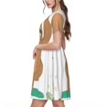 thumbnail image 2 of Balery Cute Sloth In Yoga Pose Tree Vestidos sueltos de manga corta para mujer, vestidos de verano 2025, vestidos casuales de corte A con vuelo., 2 of 6