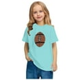 thumbnail image 4 of FamilyThread Toddler Girls Boys Rugby Short Sleeve Cotton T-Shirt Fashion Print Summer Tops Crew Neck Casual Daily Shirt For 3-9Y, 4 of 5