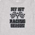 thumbnail image 4 of Inktastic My 1st Racing Season Checkered Flags Boys Baby T-Shirt, 4 of 5