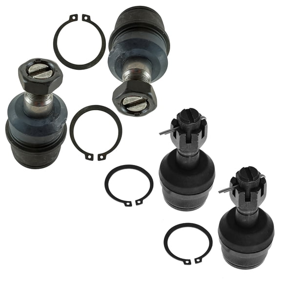 TRQ 4 Piece Upper & Lower Ball Joint Kit LH & RH Set for 80-97 Ford F250 F30 4WD PSA63317