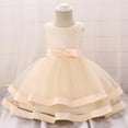 thumbnail image 2 of Trolimons Infant Baby Flower Girl Dresses Wedding Party Pageant Princess Dress Size 6-12 Months Rose Gold, 2 of 7