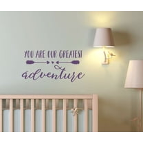 Nursery Adventure Decor Our Greatest Baby Wall Art Decal Stickers 23x12-Inch Plum